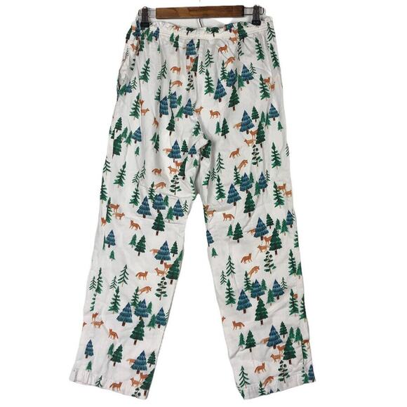 Jasmine & Ginger Flannel Pajamas Pants PJ Christmas Trees Woods Forest Medium - Picture 2 of 3